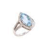 18ct White Gold 3.42ct Aquamarine & Diamond Ring (SSJ16-045)