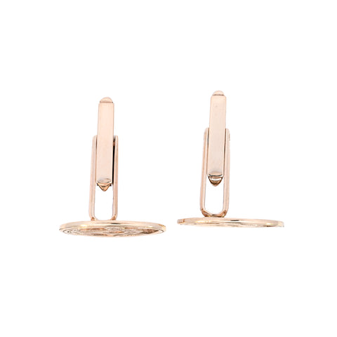 9ct Yellow Gold Oval Pierced Masonic Swivel Cufflinks (SH24-003)