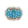 9ct Yellow Gold Blue Topaz & Diamond Ring (SH24-009)