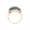 9ct Yellow Gold Blue Topaz & Diamond Ring (SH24-009)