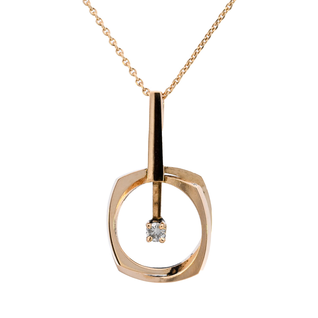 750 Yellow Gold Diamond Set Necklace (SH24-010)