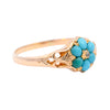 Antique 9ct Gold Turquoise & Diamond Ring (SH24-026)