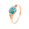 Antique 9ct Gold Turquoise & Diamond Ring