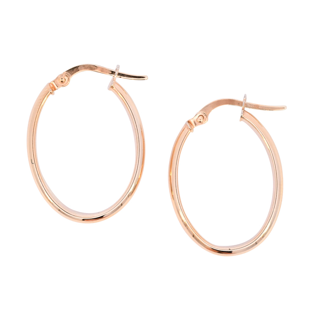 9ct Yellow Gold Oval Hoops (SH24-054)