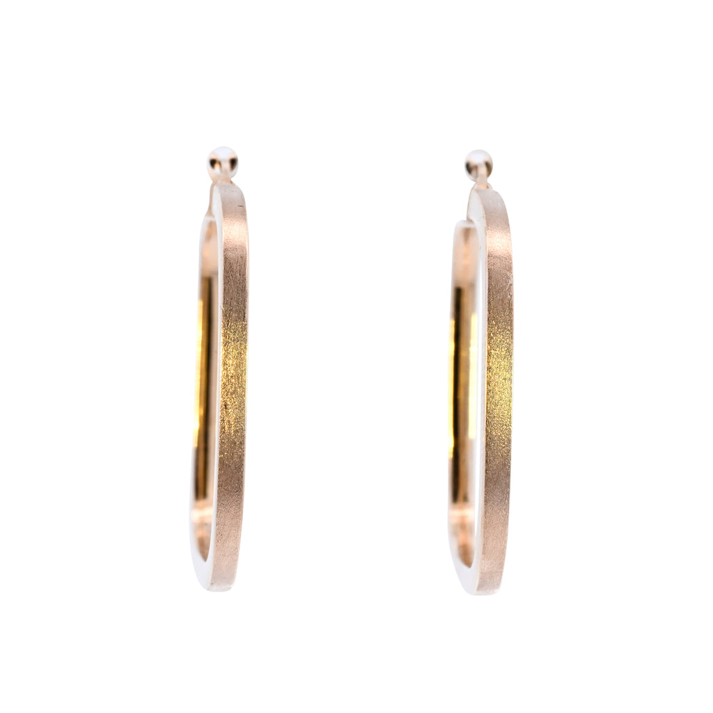 9ct Yellow Gold 26mm Square Hoops