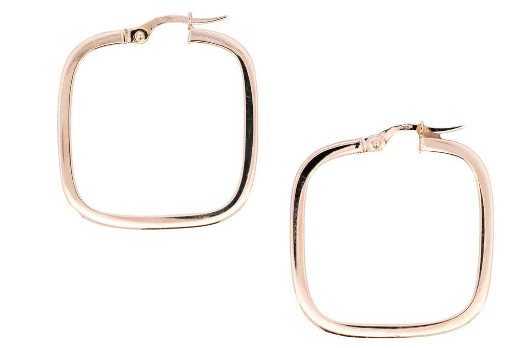 9ct Yellow Gold 26mm Square Hoops (SH24-067)