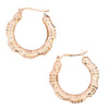 9ct Yellow Gold 20mm Bamboo Hoops