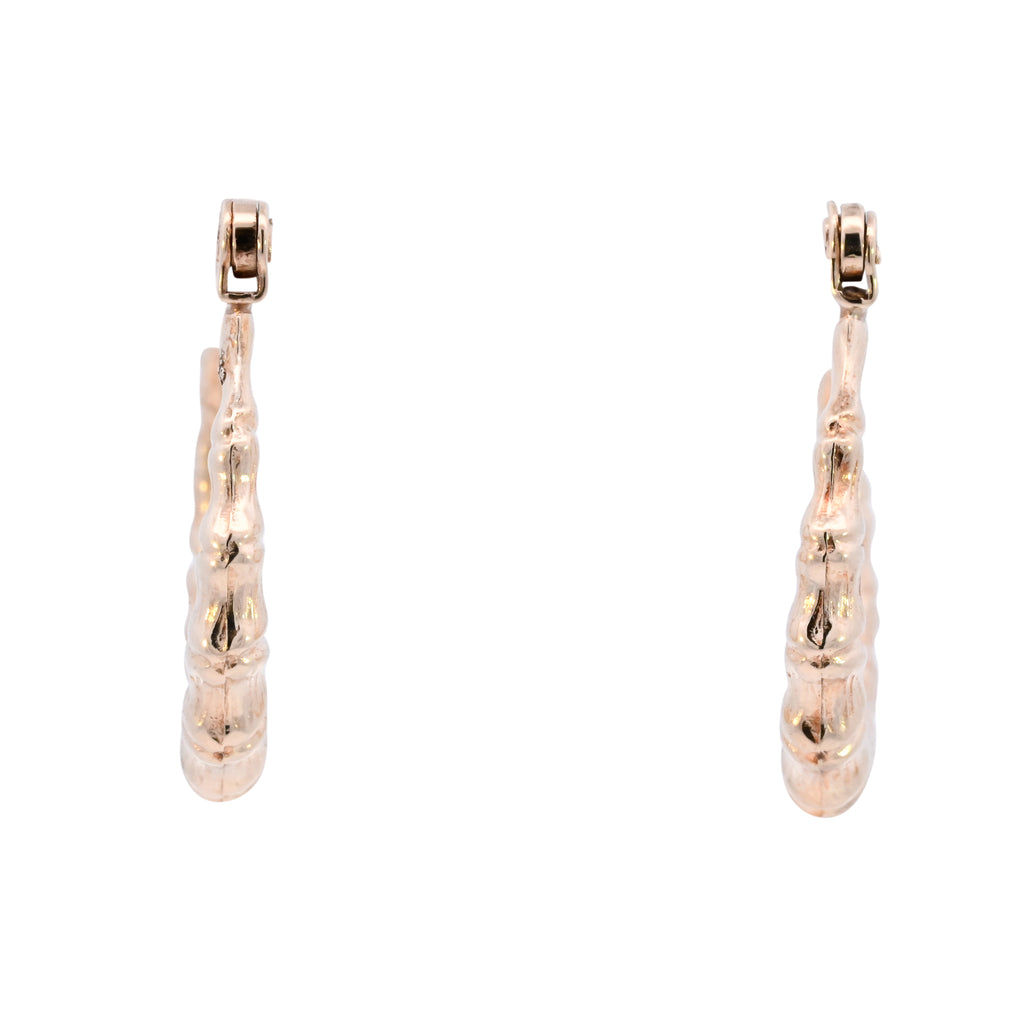 9ct Yellow Gold 15mm Bamboo Hoops (SH24-092)