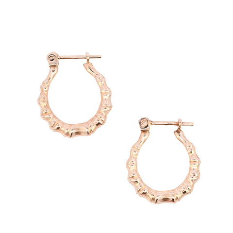 9ct Yellow Gold 15mm Bamboo Hoops (SH24-092)