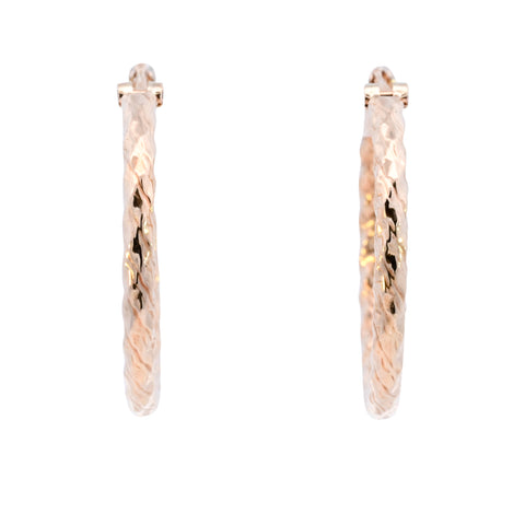 9ct Yellow Gold 25mm Twisted Hoops (SH24-097)