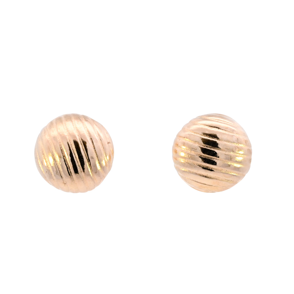 9ct Yellow Gold 7mm Round Studs (SH24-102)