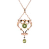 Antique 15ct Gold Peridot & Seed Pearl Necklace (SH24-123)