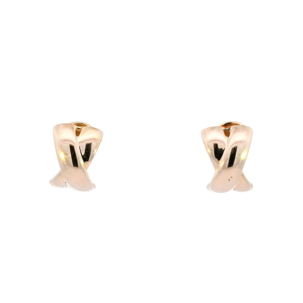 9ct Yellow Gold Crossover Clip-on Earrings (SH24-157)