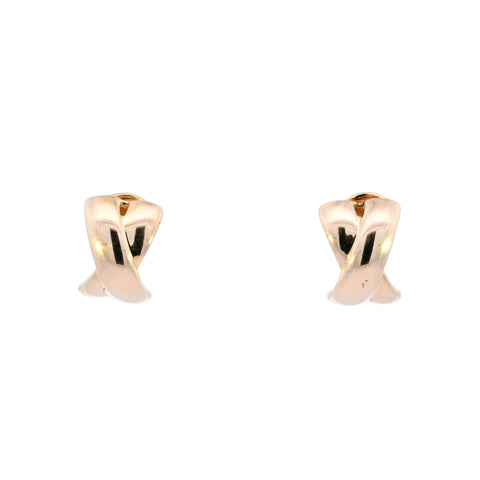 9ct Yellow Gold Crossover Clip-on Earrings (SH24-157)
