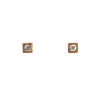 9ct Yellow Gold 0.05ct Diamond set Cube Studs