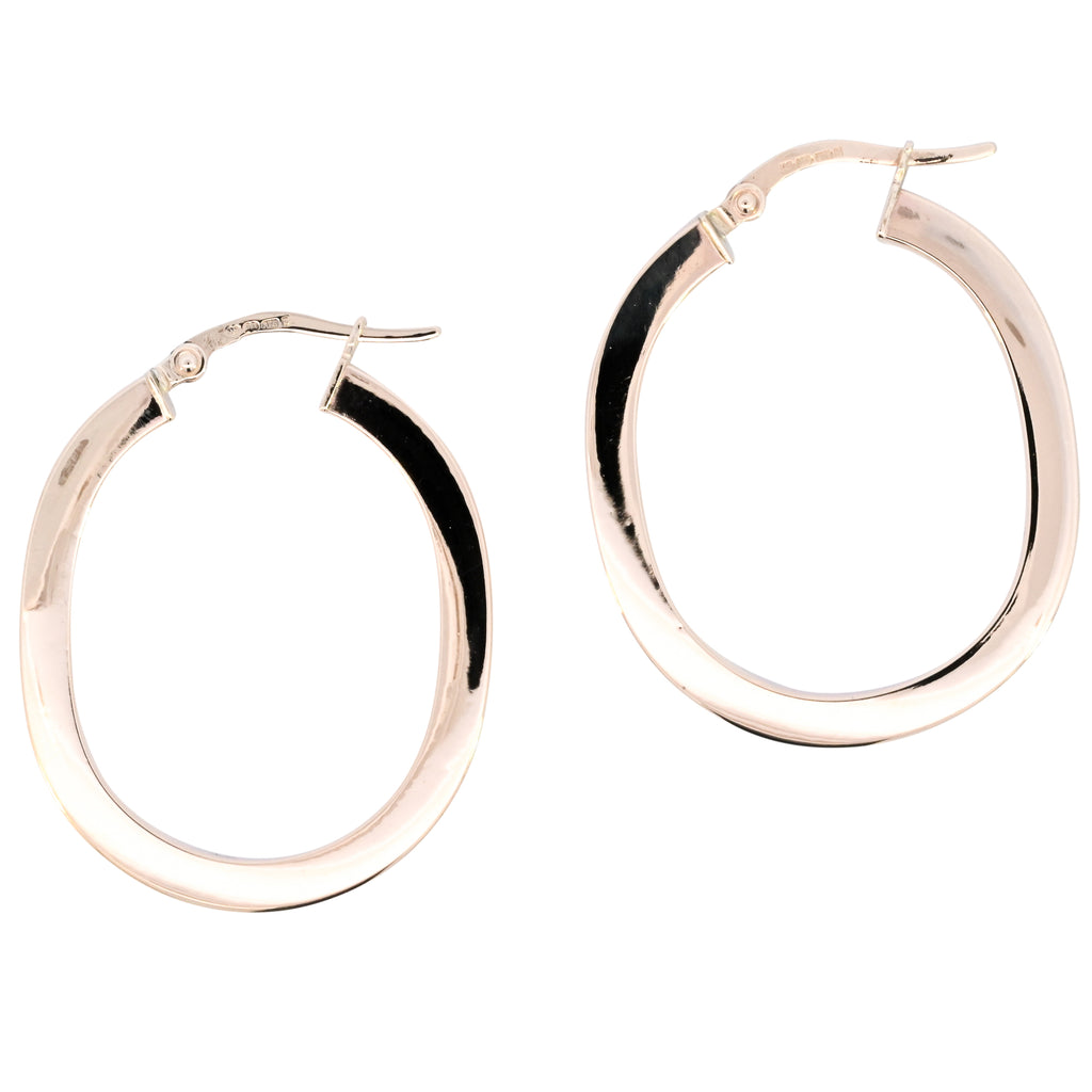9ct Yellow Gold 26mm Oval Hoops (SH24-215)