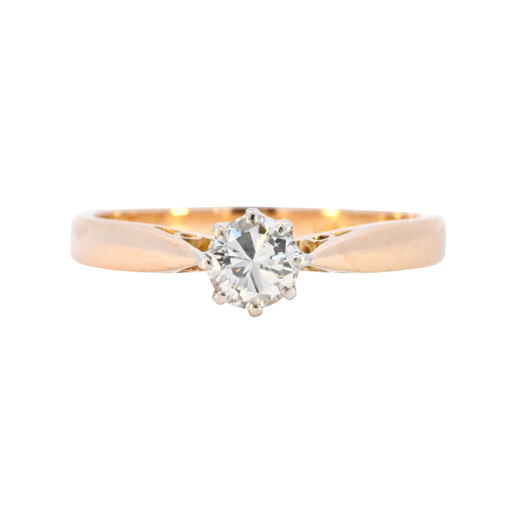 18ct Yellow Gold 0.40ct Diamond Solitaire Ring