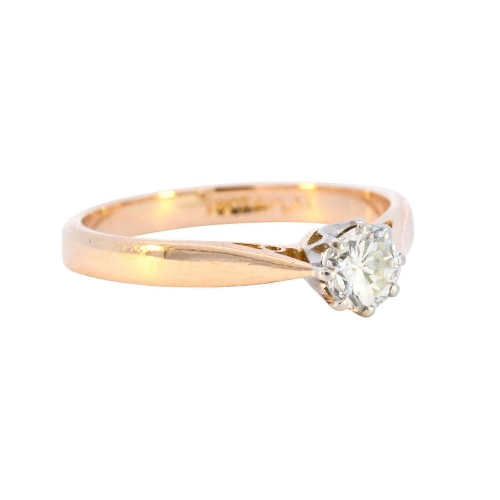 18ct Yellow Gold 0.40ct Diamond Solitaire Ring