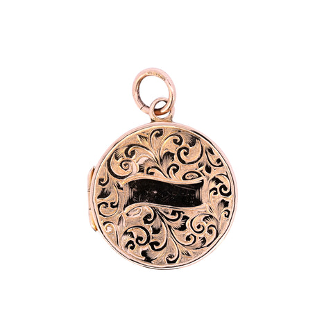 Antique 15ct Gold Chester 1909 Round 20mm Locket (SH24-220)