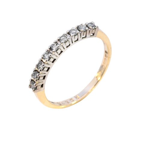 18ct Yellow Gold 0.33ct Diamond Half Eternity