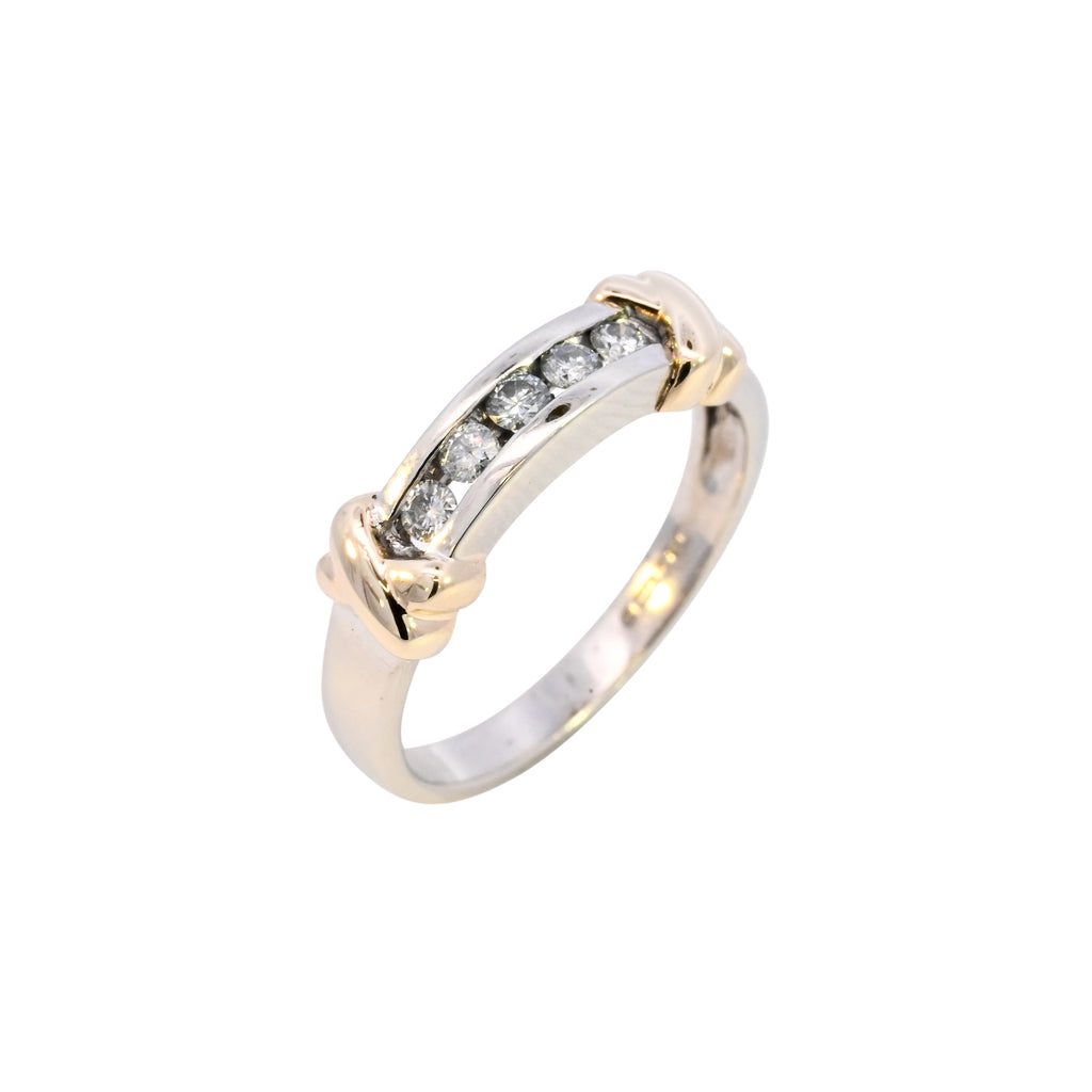 9ct White Gold 0.20ct Diamond 5 Stone Ring (SH24-237)
