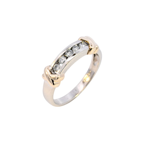 9ct White Gold 0.20ct Diamond 5 Stone Ring (SH24-237)