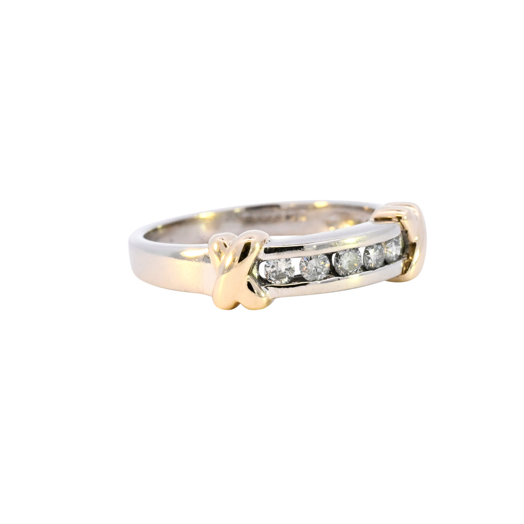 9ct White Gold 0.20ct Diamond 5 Stone Ring (SH24-237)