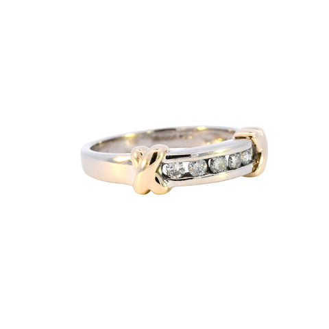 9ct White Gold 0.20ct Diamond 5 Stone Ring (SH24-237)