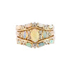 9ct Yellow Gold Opal & Diamond Trio of Rings (SH24-246)