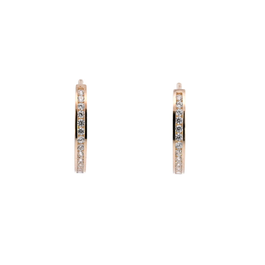 9ct Yellow Gold Cubic Zirconia Hoops (SH24-250)