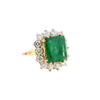 18ct Yellow Gold 5.77ct Emerald & Diamond Ring