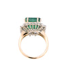 18ct Yellow Gold 5.77ct Emerald & Diamond Ring