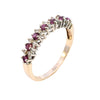 9ct Yellow Gold Ruby & Diamond Half Eternity