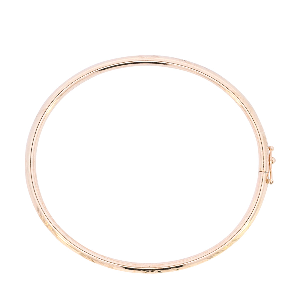 9ct Yellow Gold Diamond Cut Twist Bangle (SH24-259)