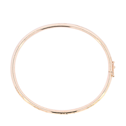 9ct Yellow Gold Diamond Cut Twist Bangle (SH24-259)