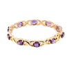 9ct Yellow Gold Amethyst Bracelet (SH24-261)