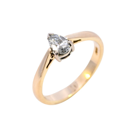 18ct Yellow Gold 0.32ct Diamond Solitaire Ring