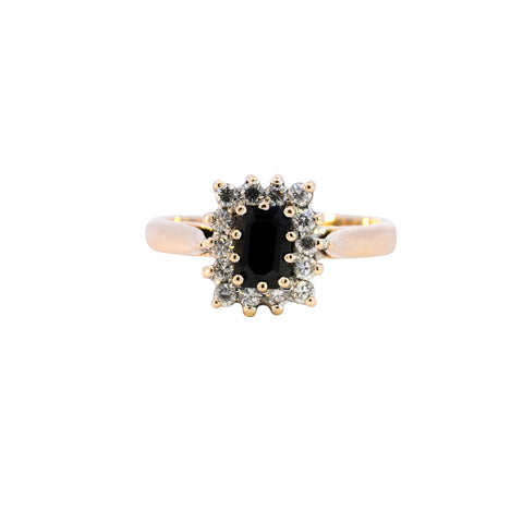 9ct Yellow Gold Sapphire & Cubic Zirconia Ring (SH24-274)