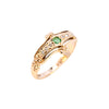 9ct Yellow Gold Emerald & Diamond Ring (SH24-280)