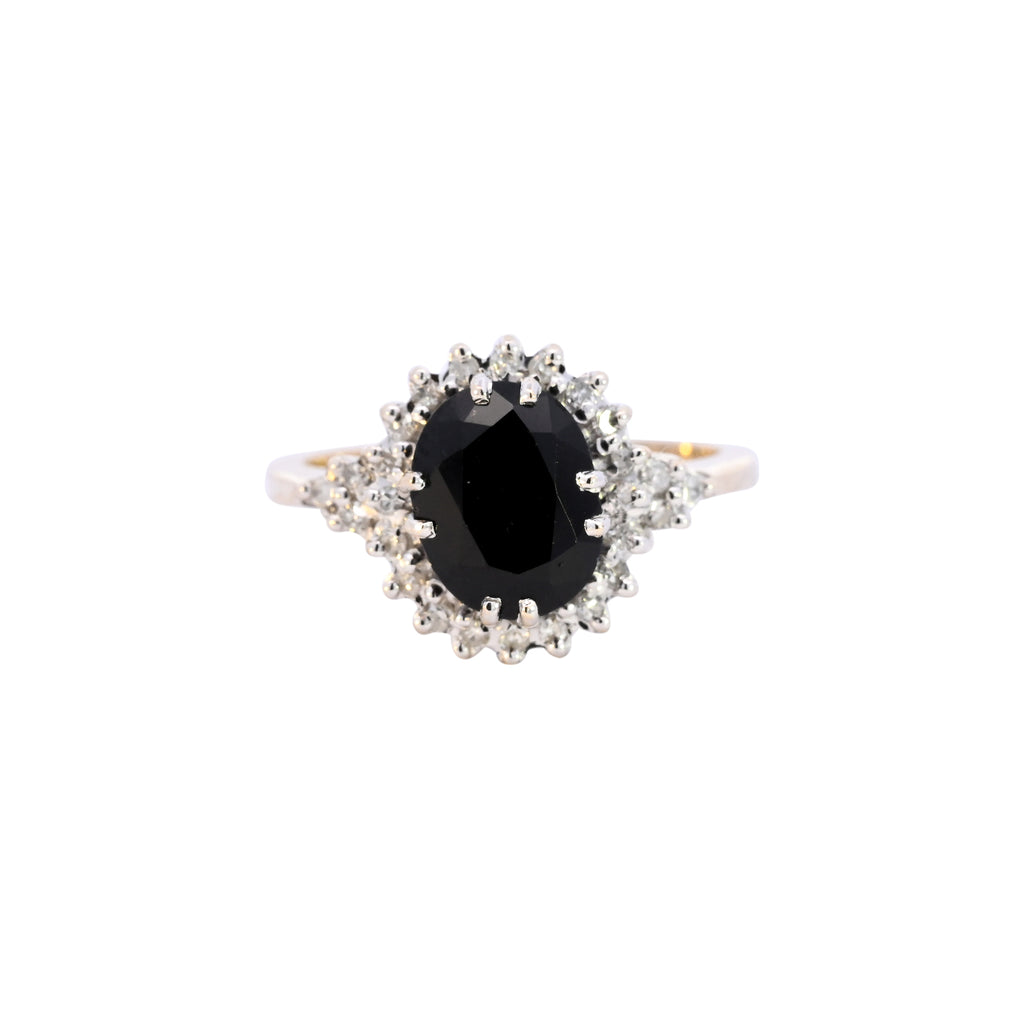 9ct Yellow Gold Sapphire & Diamond Ring (SH24-281)