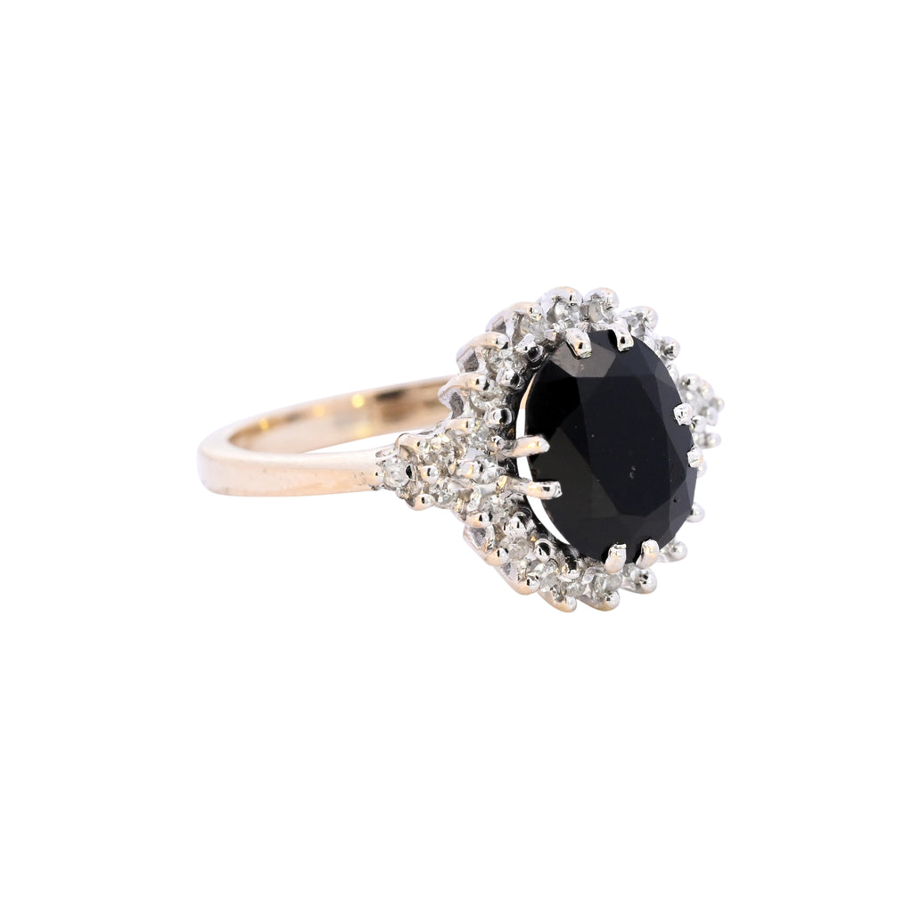 9ct Yellow Gold Sapphire & Diamond Ring (SH24-281)