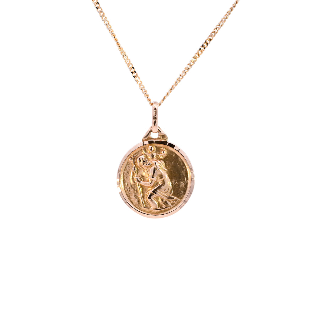 9ct Yellow Gold St Christoper Necklace (SH24-278)