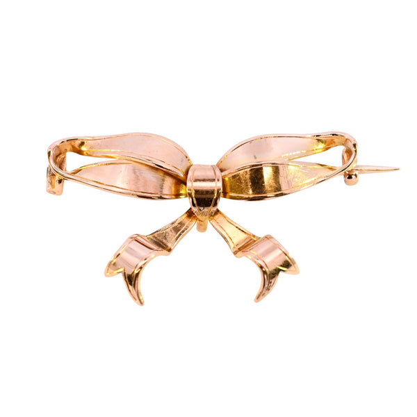 Antique 15ct Gold Bow Brooch