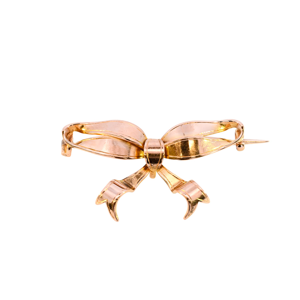Antique 15ct Gold Bow Brooch (SH24-287)