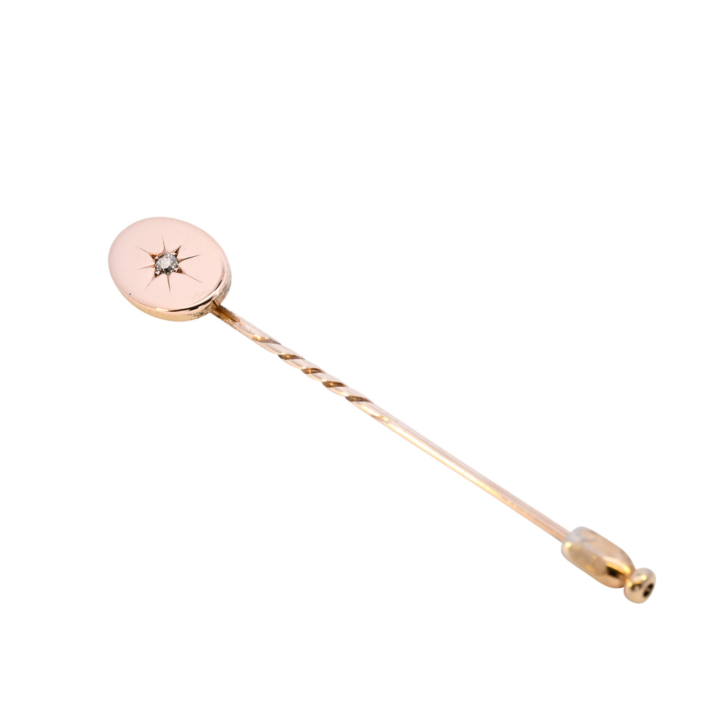 Antique 15ct Gold Diamond Set Stick Pin (SH24-288)