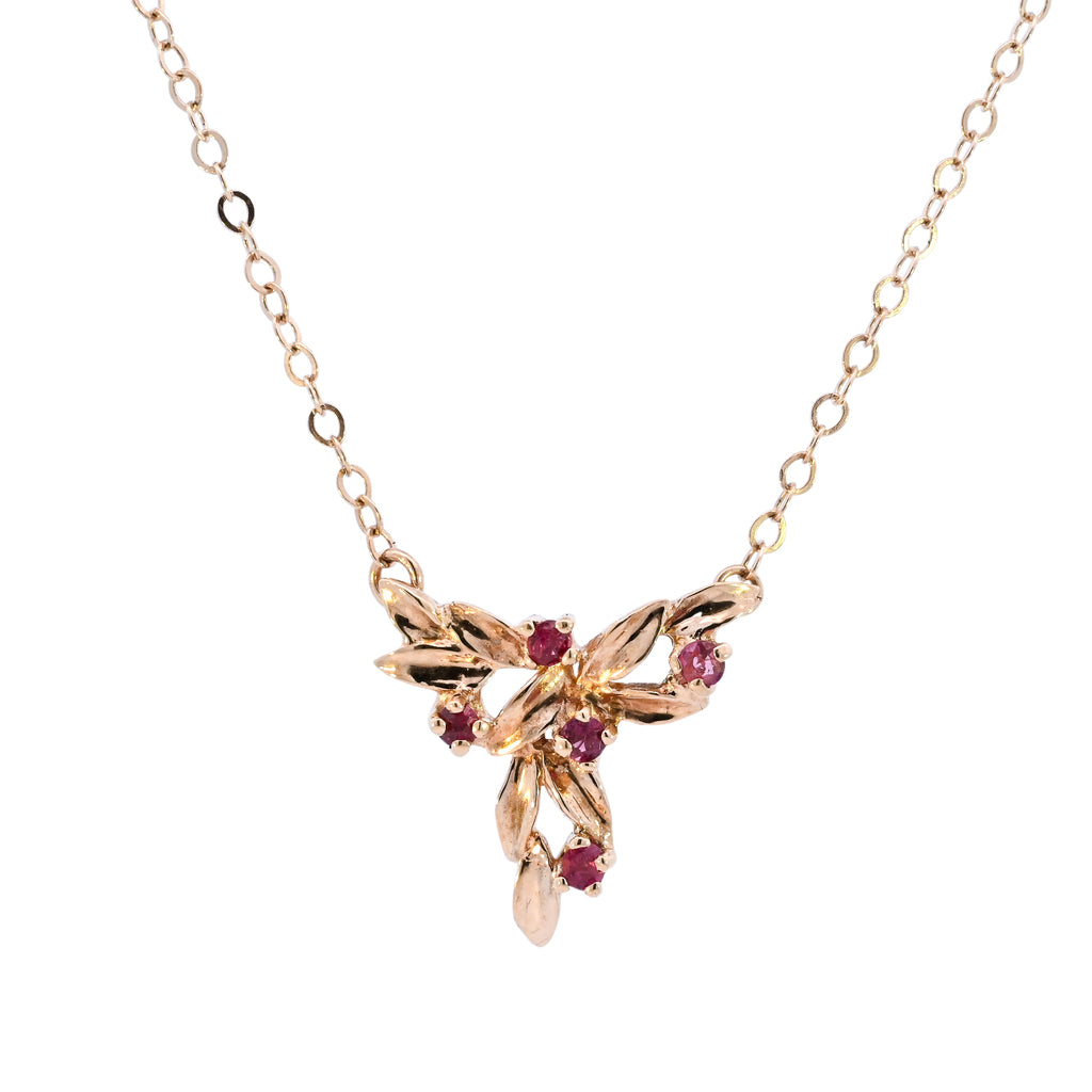 9ct Yellow Gold Ruby Necklet (SH24-290)