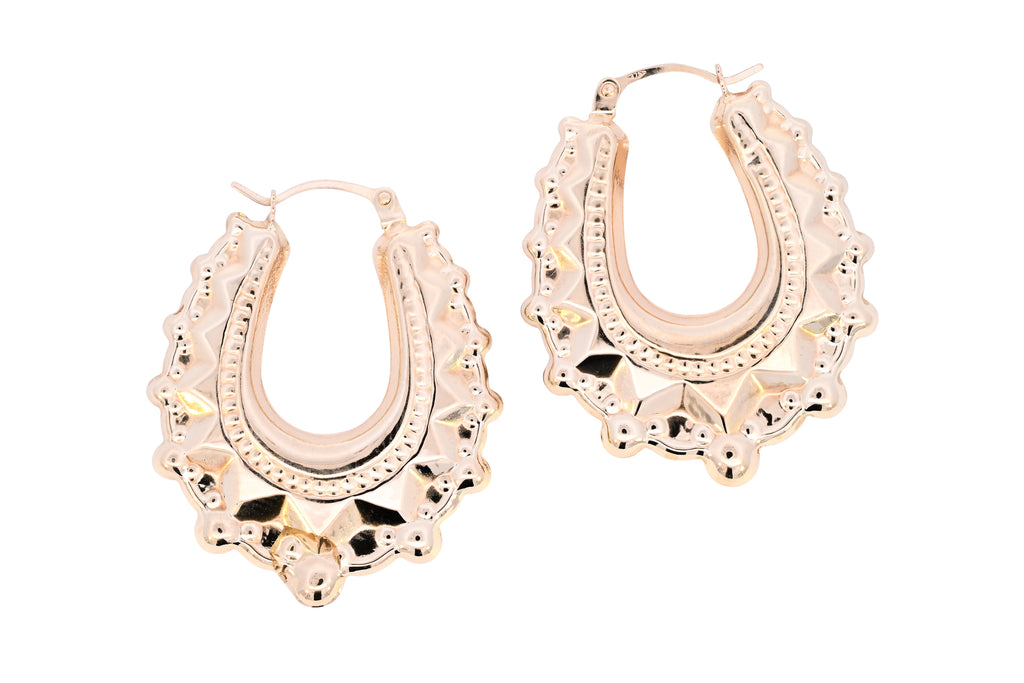 9ct Yellow Gold Creole Earrings (SH24-295)