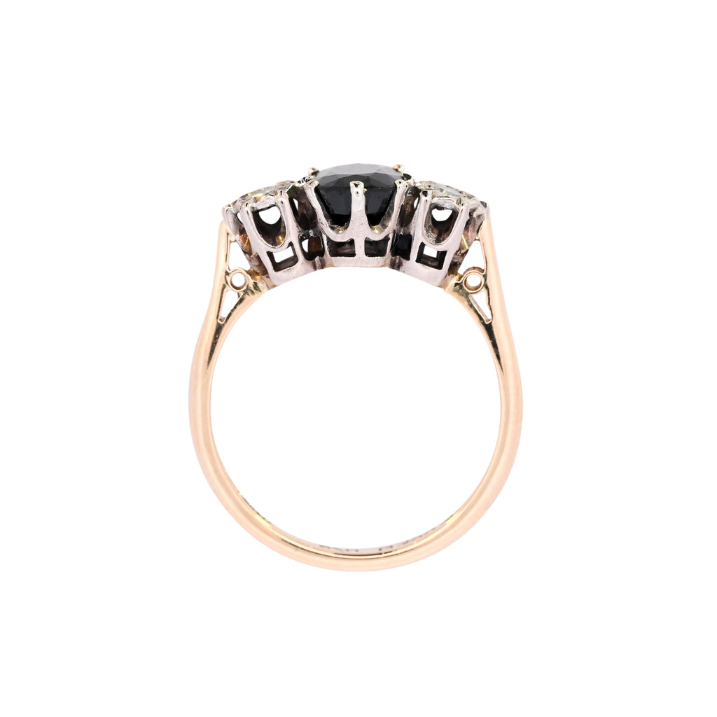 18ct Yellow Gold Sapphire & Diamond Ring (SH24-306)