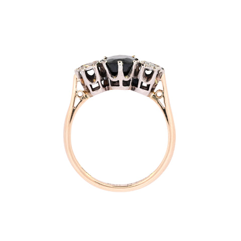 18ct Yellow Gold Sapphire & Diamond Ring (SH24-306)