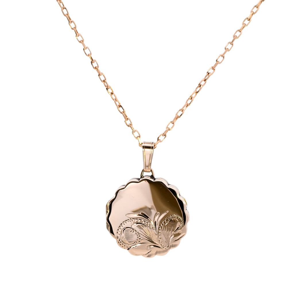 9ct Yellow Gold Round Locket Necklace (SH24-309)